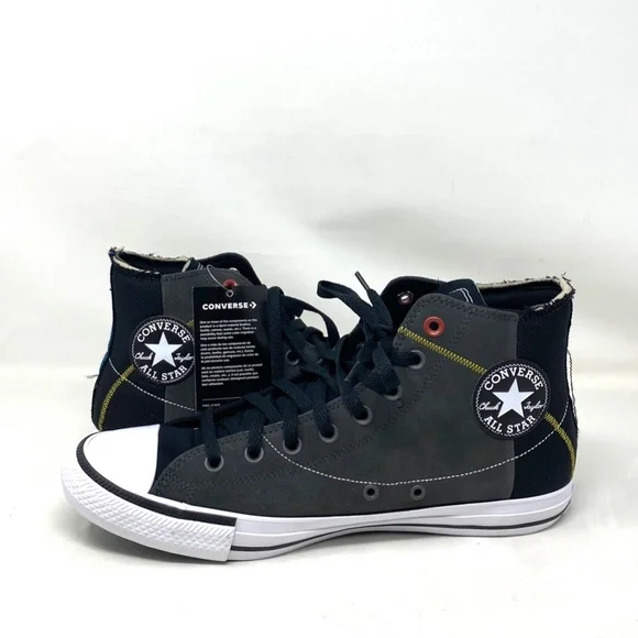 Converse Ctas High Top Shoes Storm Black Men’s Size Suede Sneakers Skate 173106C - Picture 4 of 9